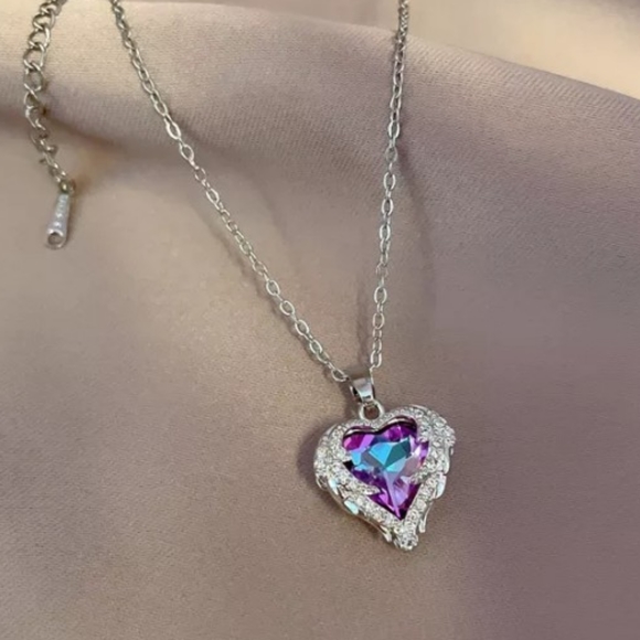 Absolutely stunning necklace purple/blue - Picture 2 of 6